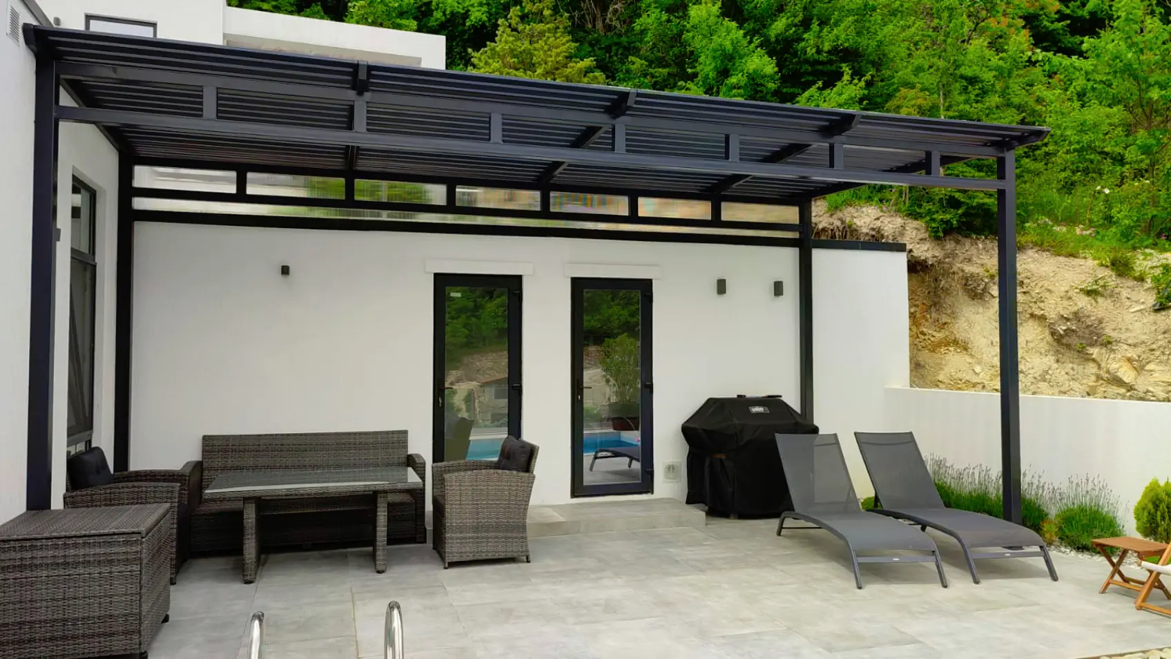 Фото 1 Пергола из металлопланкена RAL7024 Серый Графит