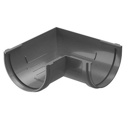 Угловой элемент 90 градусов водостока Дёке Premium RAL 7024 Серый Графит