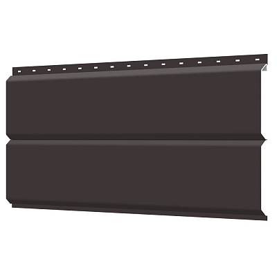 Сайдинг металлический ЕВРО-БРУС под брус RAL8019 Темный шоколад фото Центр Металлокровли