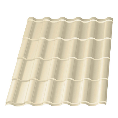 Металлочерепица Арарат RAL1015 Слоновая Кость 0,45мм фото Центр Металлокровли