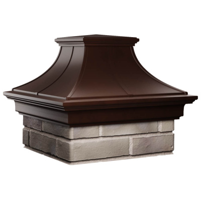 Колпак на столб забора MONBLAN PREMIUM Коричневый 1,5х1,5 кирпича 2
